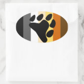 Bärenpride Ovaler Aufkleber (Tasche)