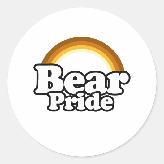 Bärenpride Runder Aufkleber (Vorderseite)
