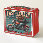 Bärenradfahrer-Abenteuer! Metall Brotdose (Rückseite)