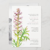 Bärenrassen Acanthus mollis Aquarellhochzeit Einladung (Vorne/Hinten)