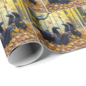 Bärenrollen im Herbst Geschenkpapier (Rolleneckpunkt)