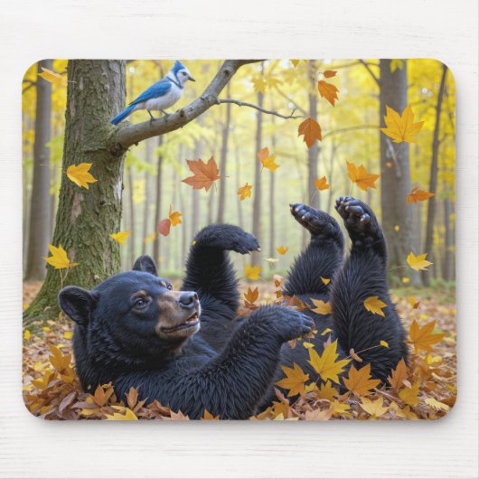 Bärenrollen im Herbst Mousepad (Vorne)
