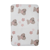 Bärenrosa-Cartoon Badematte (Vorderseite Vertikal)