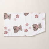 Bärenrosa-Cartoon Badhandtuch Set (Handtuch)