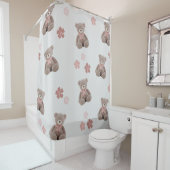 Bärenrosa-Cartoon Duschvorhang (Beispiel)