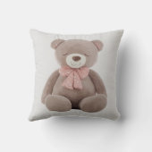 Bärenrosa Cartoon Kissen (Rückseite)