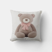 Bärenrosa Cartoon Kissen (Vorderseite)