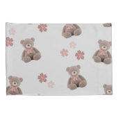 Bärenrosa-Cartoon Kissenbezug (Rückseite-Rechts)