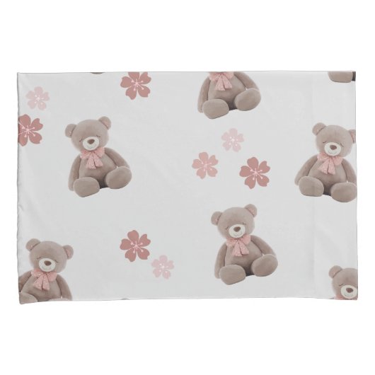 Bärenrosa-Cartoon Kissenbezug (Vorderseite-Rechts)