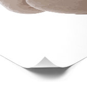 Bärenrosa-Cartoon Poster (Ecke)