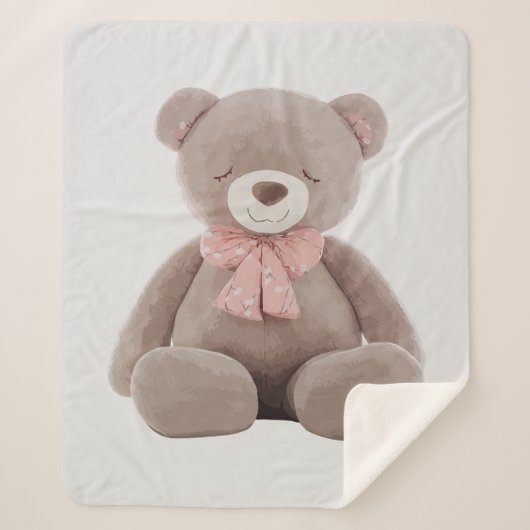 Bärenrosa-Cartoon Sherpadecke (Vorderseite)