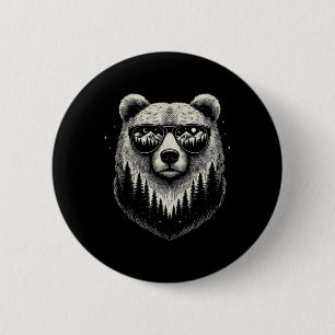 Bärensalben Naturlandschaft Art Design für Frauen Button