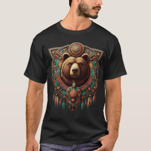 Bärenschild Aztekendesign T-Shirt