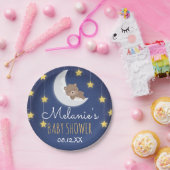 Bärenschläfer Liebe Sie die Mond-Back-Baby-Dusche Pappteller (Party)