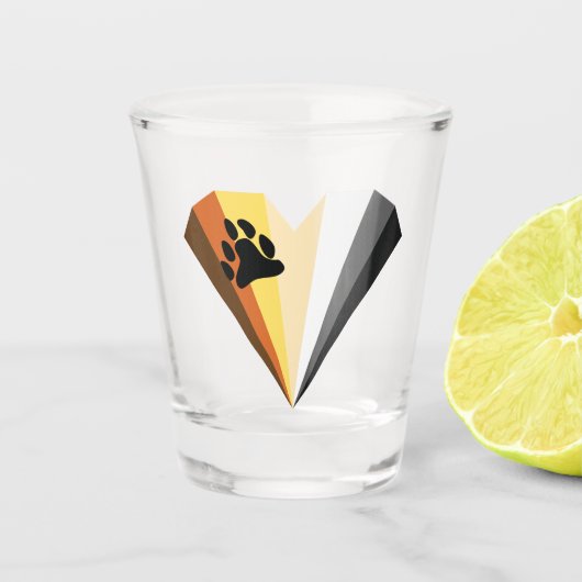 Bärenschuss Schnapsglas (Vorderseite)