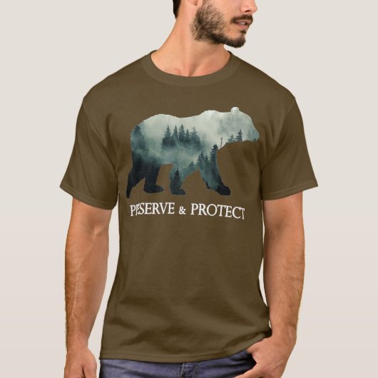 Bärenschutz bewahren Geschenk zum Klimawandel T-Shirt (Vorderseite)