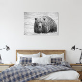 Bärenschwarz und Weiße Wildtiere Leinwanddruck (Insitu (Schlafzimmer))