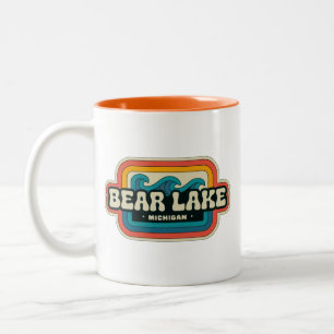 Bärensee 70er Retro Michigan Vintag Zweifarbige Tasse