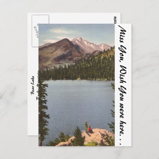 Bärensee, Colorado Postkarte (Vorne/Hinten)