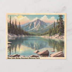 Bärensee Colorado Rocky Mountains Vintage Postkarte