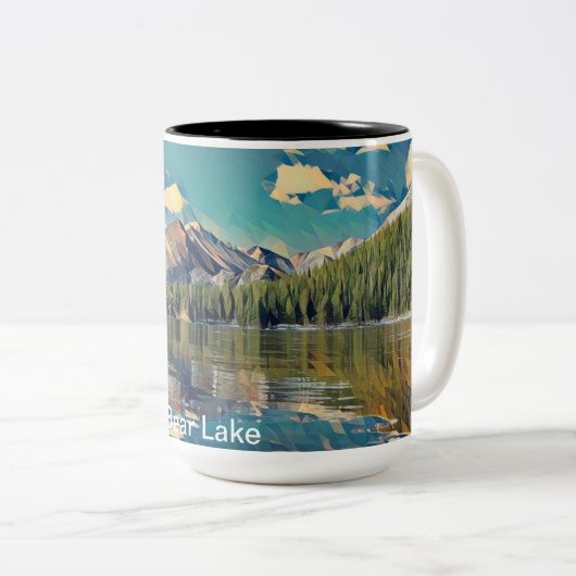 Bärensee im Rocky Mountain Nationalpark, Colorad Zweifarbige Tasse (VorderseiteRechts)