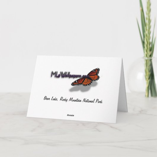 Bärensee im Rocky Mountain Nationalpark Dankeskarte (Rückseite)