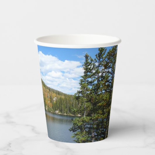 Bärensee im Rocky Mountain Nationalpark Pappbecher (Rückseite)