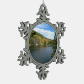 Bärensee im Rocky Mountain Nationalpark Schneeflocken Zinn-Ornament (Links)