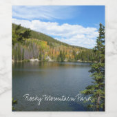 Bärensee im Rocky Mountain Nationalpark Weinetikett (Einzelnes Label)