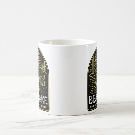 Bärensee Michigan Vintag Neon Kaffeetasse (Mittel)