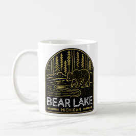 Bärensee Michigan Vintag Neon Kaffeetasse