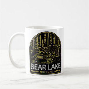 Bärensee Michigan Vintag Neon Kaffeetasse