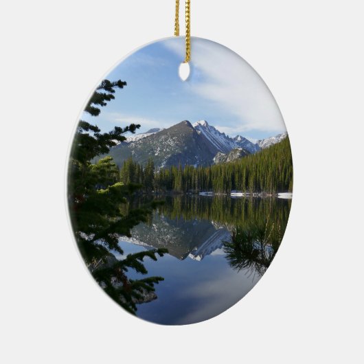 Bärensee-Reflektion III Keramik Ornament (Rechts)