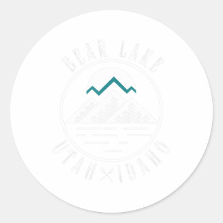 Bärensee Utah Idaho Camping Bootfahren Runder Aufkleber