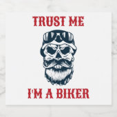 Bärenskull | Motorrad | Vertrau mir, ich bin Fahrr Bierflaschenetikett (Einzelnes Label)