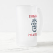 Bärenskull | Motorrad | Vertrau mir, ich bin Fahrr Mattglas Bierglas (VorderseiteRechts)