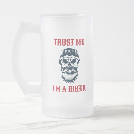 Bärenskull | Motorrad | Vertrau mir, ich bin Fahrr Mattglas Bierglas (Links)