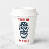 Bärenskull | Motorrad | Vertrau mir, ich bin Fahrr Pappbecher (Vorderseite)