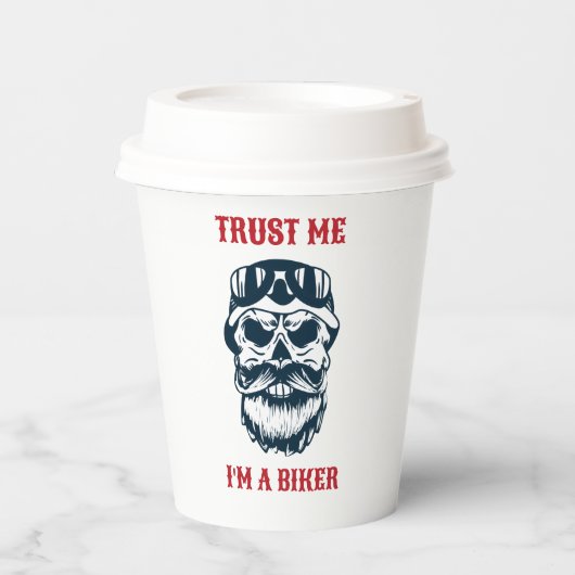 Bärenskull | Motorrad | Vertrau mir, ich bin Fahrr Pappbecher (Vorderseite)