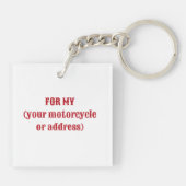 Bärenskull | Motorrad | Vertrau mir, ich bin Fahrr Schlüsselanhänger (Rückseite)