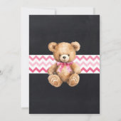 Bärenspass Geburtstagsfeier Pink Teddy Bear Einladung (Rückseite)