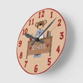 Bärensperre Runde Wanduhr (Winkel)