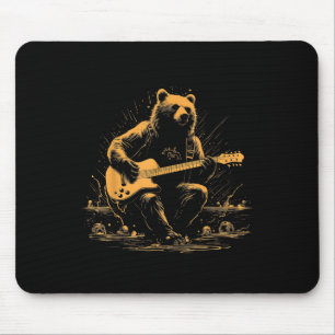 Bärenspielen Gitarre Grizzi Wandern Camping Camper Mousepad