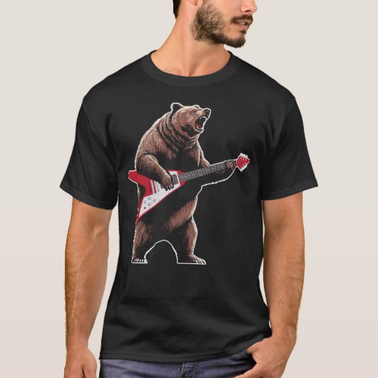 Bärenspielerin / Gitarrengitarrist T-Shirt (Vorderseite)
