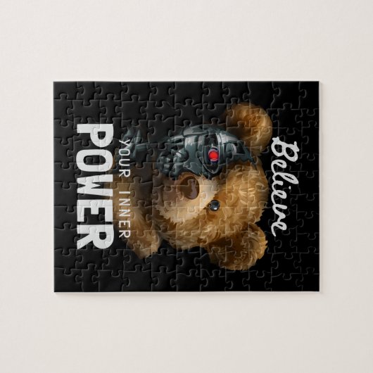 Bärenspielzeug-Halbroboter. Puzzle (Horizontal)