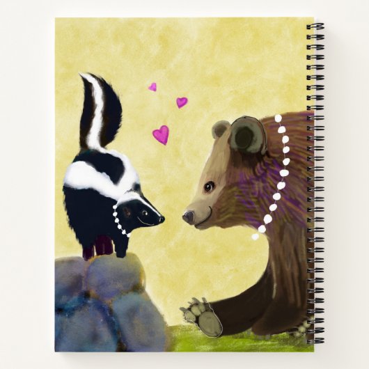 Bärenspiral-Notebook (8.5 x 11 in. Uni ausgekleide Notizblock (Rückseite)