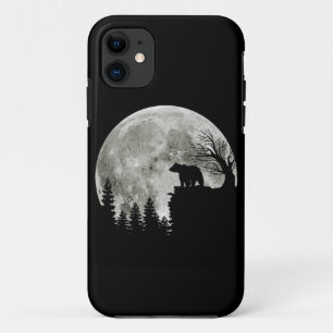 Bärenständer auf gebirgshängigem Halloween-Mond Case-Mate iPhone Hülle