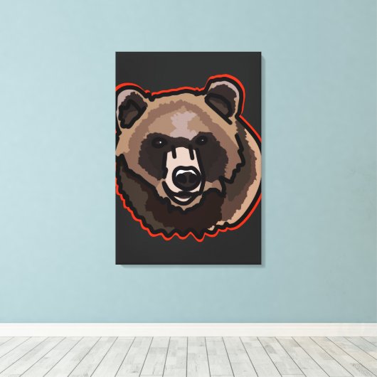 Bärenstärke Leinwanddruck (Insitu (Holzboden))