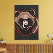 Bärenstärke Leinwanddruck (Insitu (Wohnzimmer))