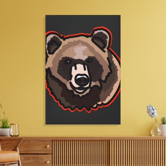 Bärenstärke Leinwanddruck (Insitu (Wohnzimmer))